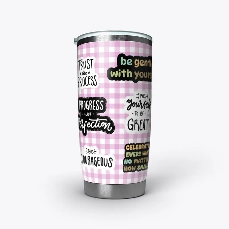 20 oz Inspiring Tumbler Pink